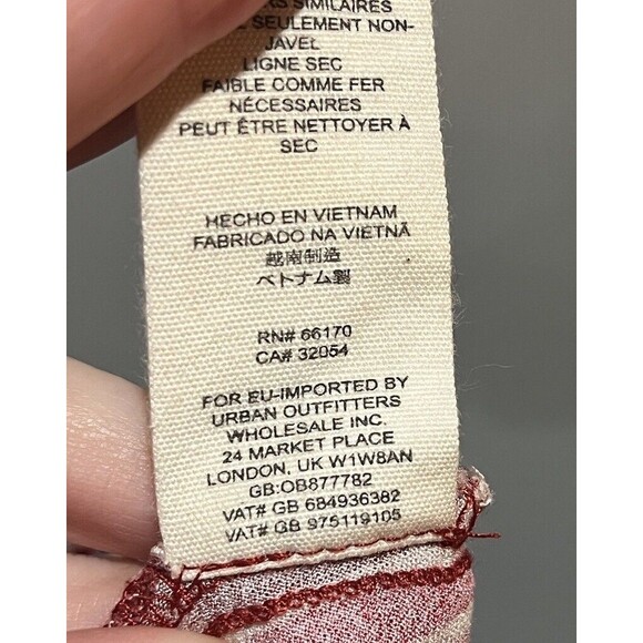 Free People Dress Women’s Large Ride to the Sunset Red Tunic Top Mini Hippie - Picture 7 of 10